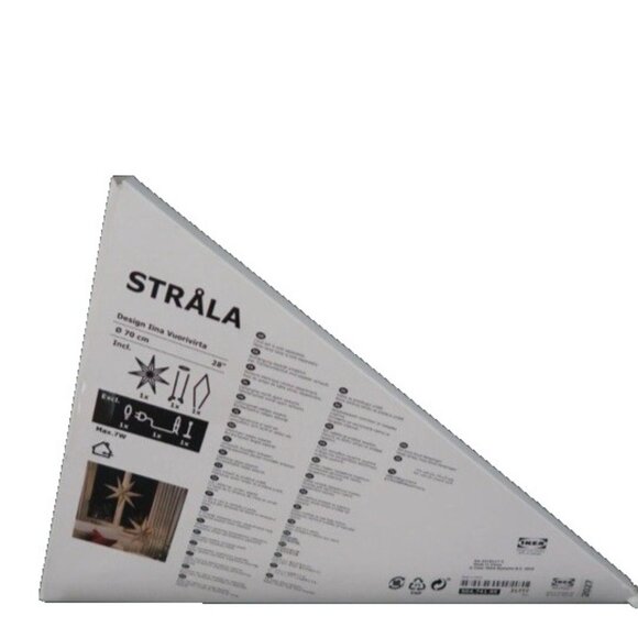 Ikea STRALA Star Hanging Light Shade Grey 28" Pendant Lamp New in Package - Picture 2 of 6